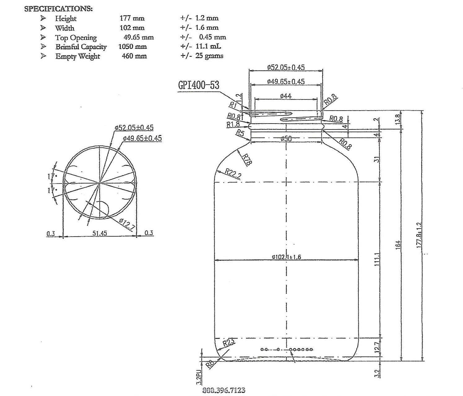 Beverage Containers Dimensions & Drawings